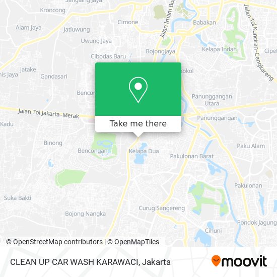 CLEAN UP CAR WASH KARAWACI map