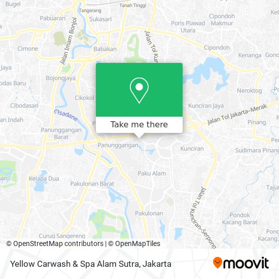 Yellow Carwash & Spa Alam Sutra map