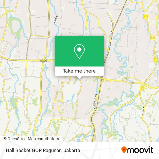 Hall Basket GOR Ragunan map