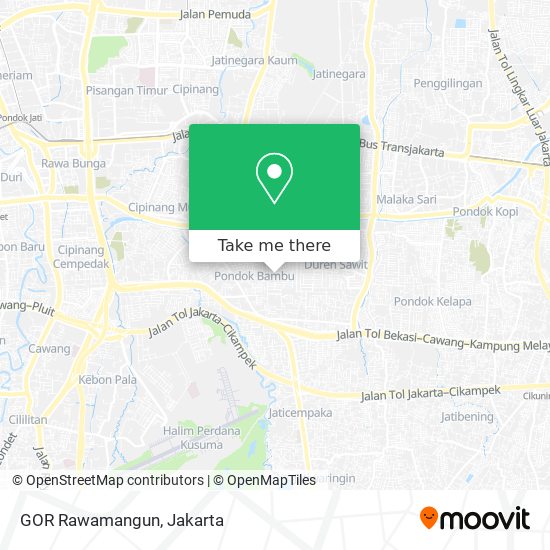 GOR Rawamangun map