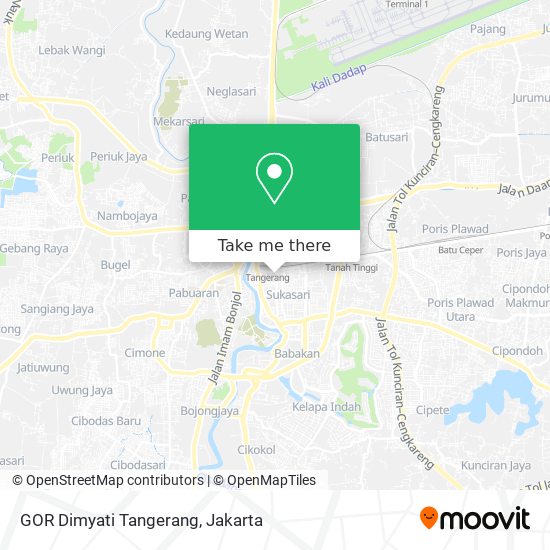 GOR Dimyati Tangerang map