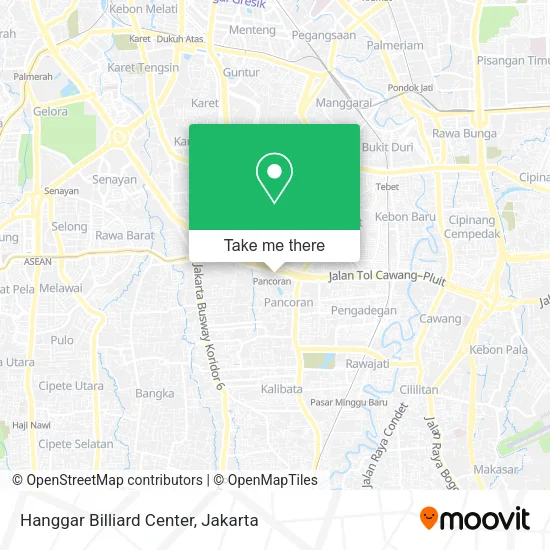 Hanggar Billiard Center map