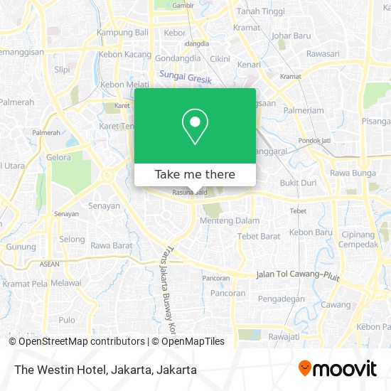 The Westin Hotel, Jakarta map
