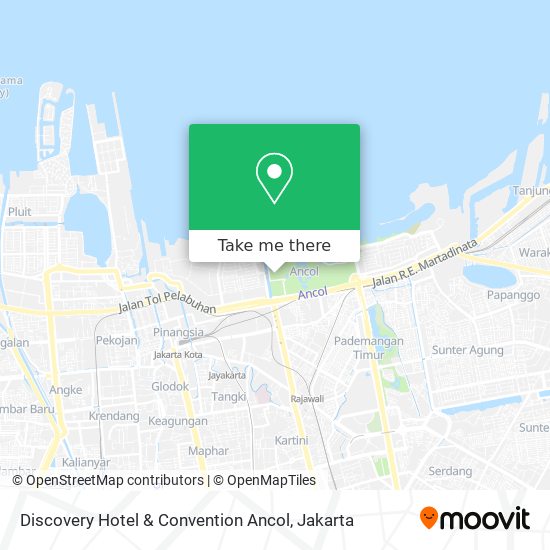 Discovery Hotel & Convention Ancol map