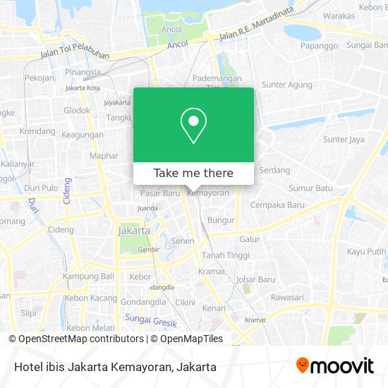 Hotel ibis Jakarta Kemayoran map