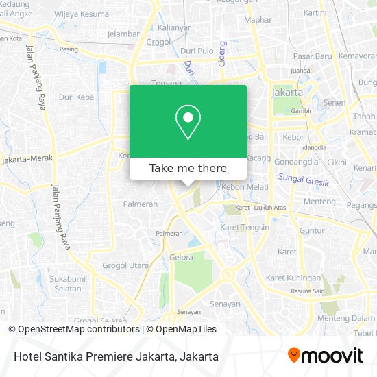 Hotel Santika Premiere Jakarta map