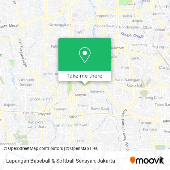 Lapangan Baseball & Softball Senayan map