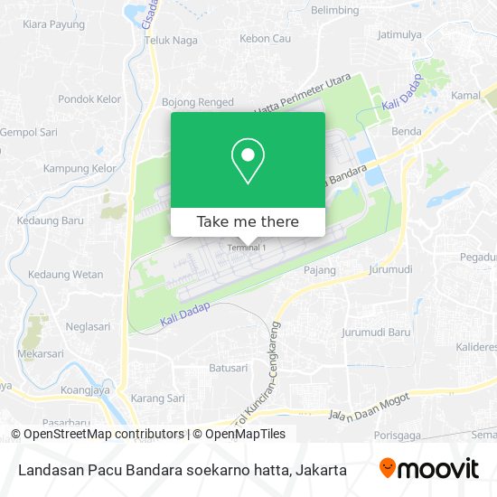 Landasan Pacu Bandara soekarno hatta map