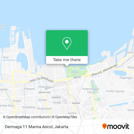 Dermaga 11 Marina Ancol map