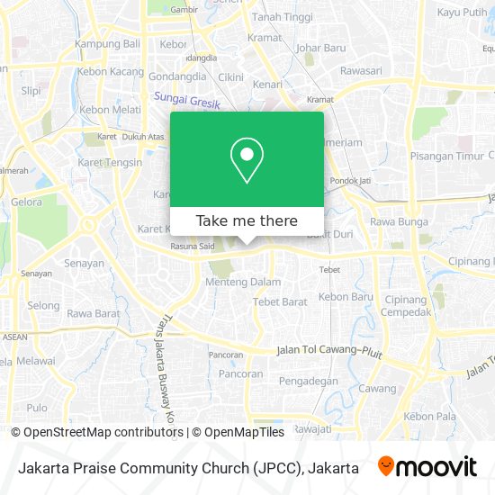 Jakarta Praise Community Church (JPCC) map