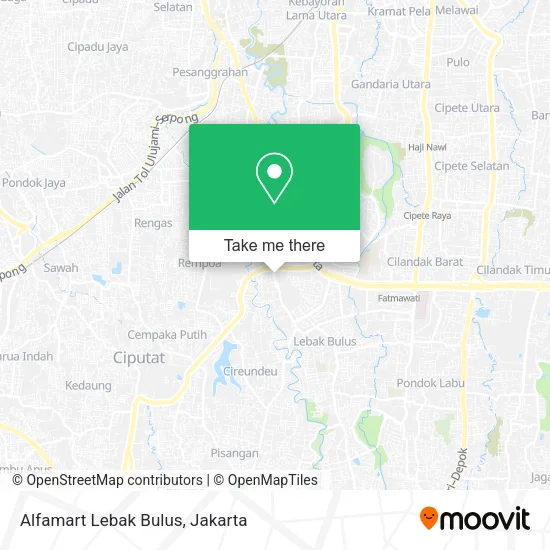 Alfamart Lebak Bulus map