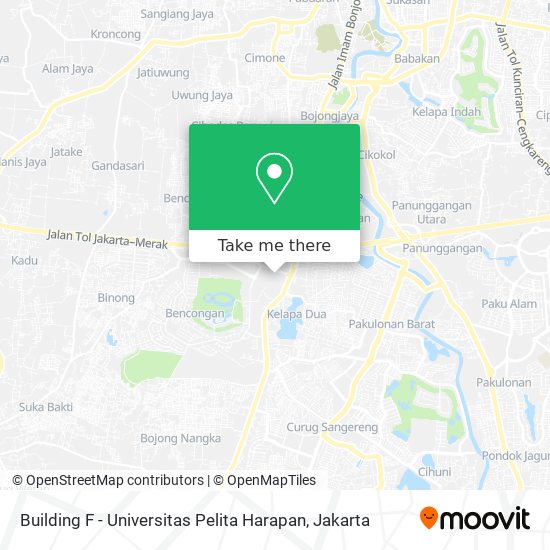 Building F - Universitas Pelita Harapan map