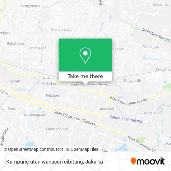 Kampung utan wanasari cibitung map