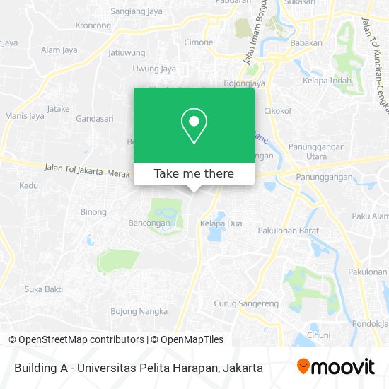 Building A - Universitas Pelita Harapan map