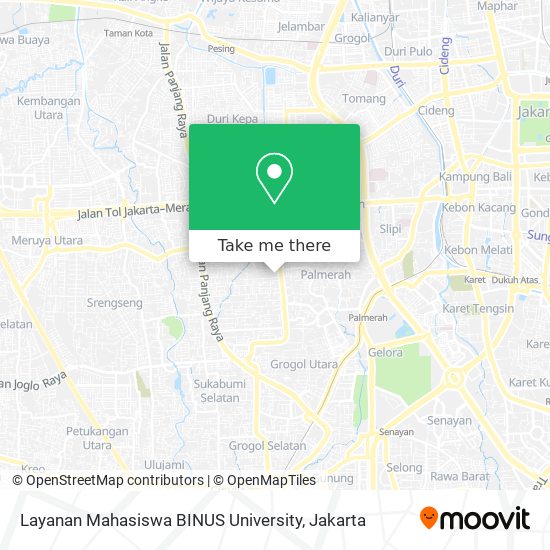 Layanan Mahasiswa BINUS University map