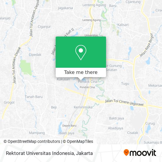 Rektorat Universitas Indonesia map