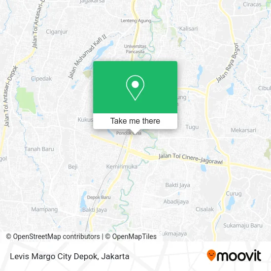 Levis Margo City Depok map