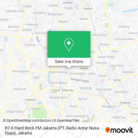 87.6 Hard Rock FM Jakarta (PT. Radio Antar Nusa Djaja) map