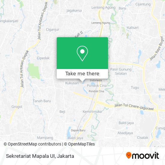 Sekretariat Mapala UI map