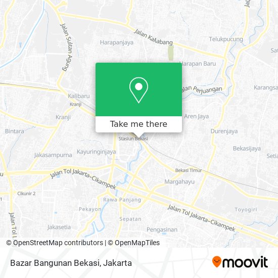 Bazar Bangunan Bekasi map