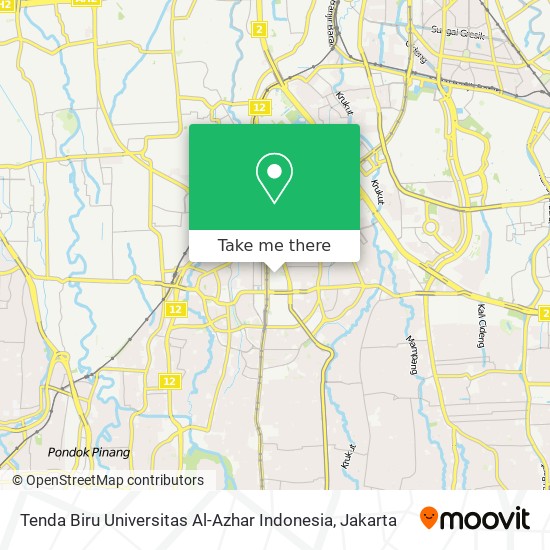 Tenda Biru Universitas Al-Azhar Indonesia map