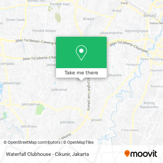 Waterfall Clubhouse - Cikunir map