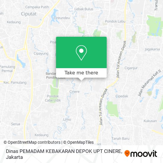 Dinas PEMADAM KEBAKARAN DEPOK UPT CINERE map