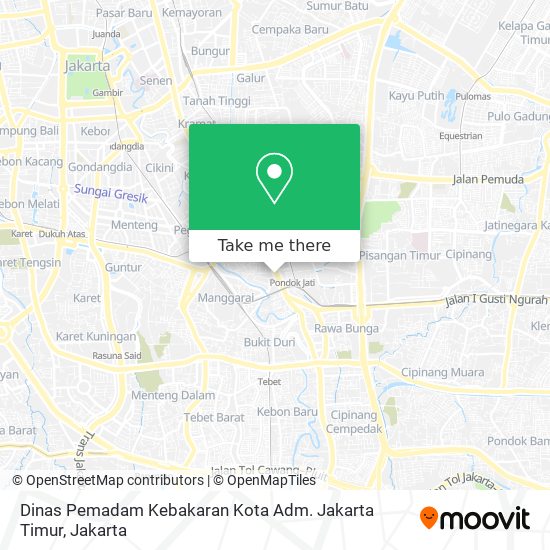 Dinas Pemadam Kebakaran Kota Adm. Jakarta Timur map