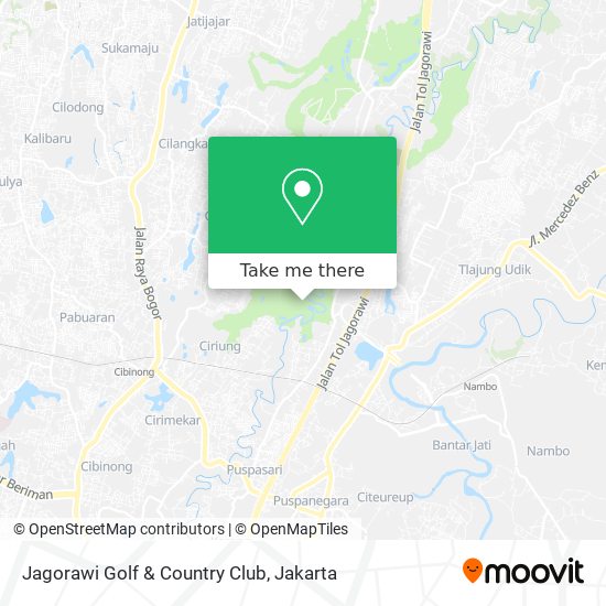 Jagorawi Golf & Country Club map