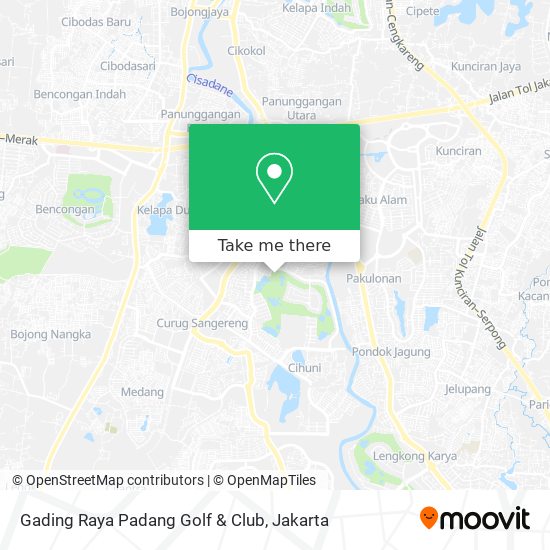 Gading Raya Padang Golf & Club map