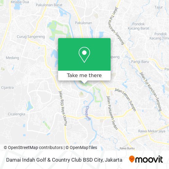 Damai Indah Golf & Country Club BSD City map