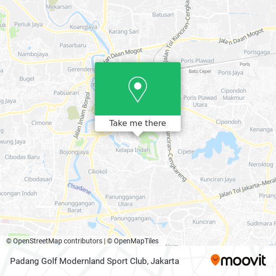 Padang Golf Modernland Sport Club map