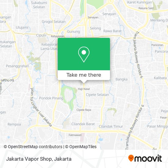 Jakarta Vapor Shop map