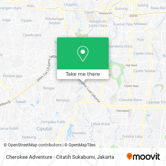 Cherokee Adventure - Citatih Sukabumi map
