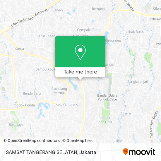 SAMSAT TANGERANG SELATAN map