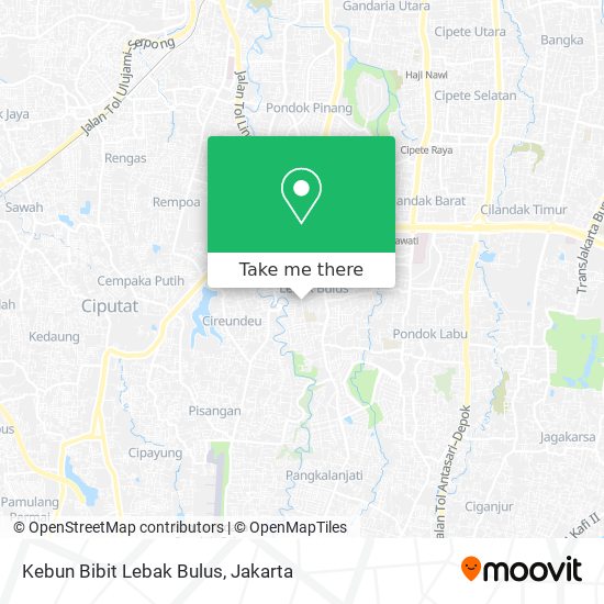 Kebun Bibit Lebak Bulus map