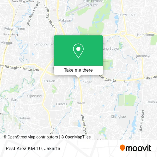 Rest Area KM.10 map