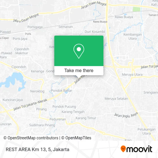 REST AREA Km 13, 5 map