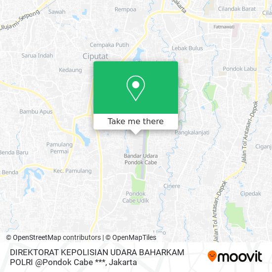 DIREKTORAT KEPOLISIAN UDARA BAHARKAM POLRI @Pondok Cabe *** map