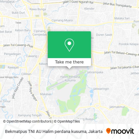 Bekmatpus TNI AU Halim perdana kusuma map