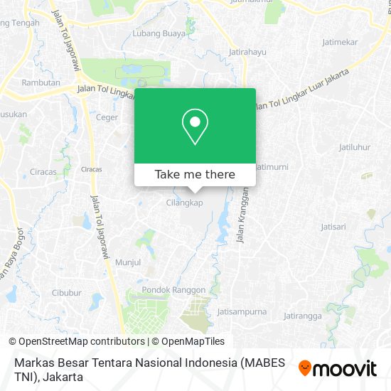 Markas Besar Tentara Nasional Indonesia (MABES TNI) map