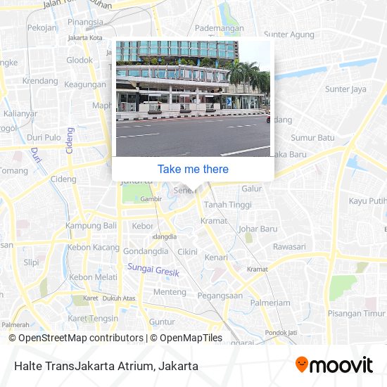 Halte TransJakarta Atrium map