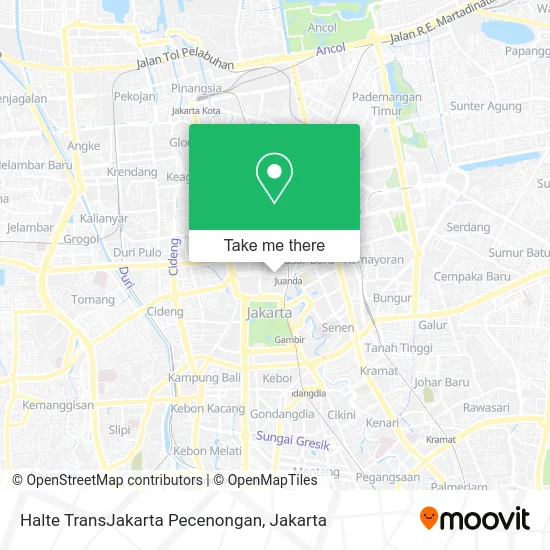 Halte TransJakarta Pecenongan map