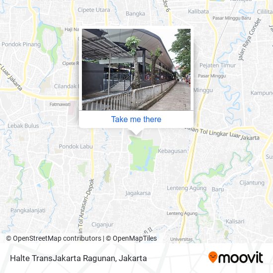 Halte TransJakarta Ragunan map