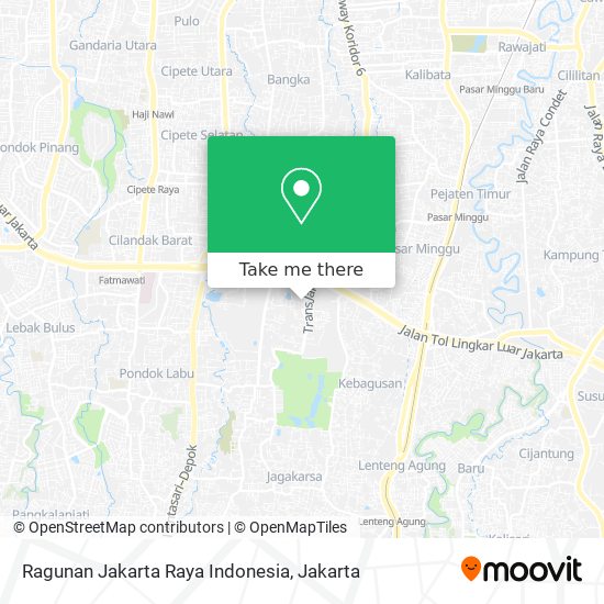 Ragunan Jakarta Raya Indonesia map
