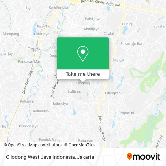 Cilodong West Java Indonesia map
