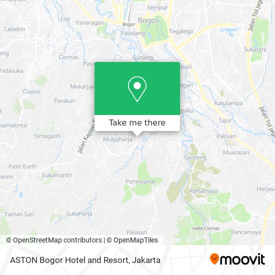 ASTON Bogor Hotel and Resort map