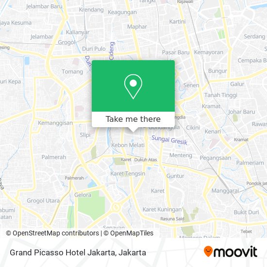 Grand Picasso Hotel Jakarta map