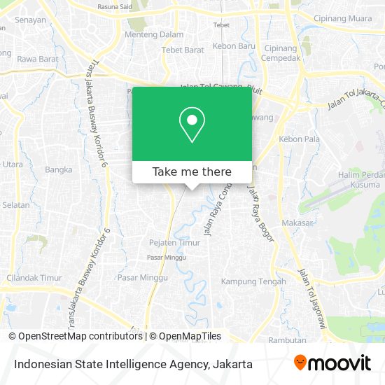 Indonesian State Intelligence Agency map