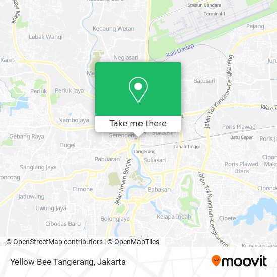 Yellow Bee Tangerang map